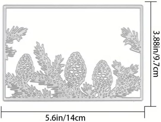 Miniatura 7 de Marco de piñones con marco de metal troquelado, tarjeta de marco de Navidad, plantillas de corte de metal para tarjetas de álbumes de recortes