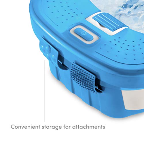 Homedics Bubble Bliss Deluxe Foot Spa With Heat Massaging Arch, 3 Acupressure Attachments, Splash Guard, Raised Nodes Creates Bubbles, Improves Circulation, Soothe Tired Muscles, Built-In Storage #TOP2