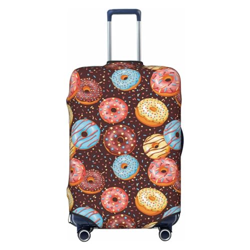 Travel Luggage Cover Protector - Donut Print No.9038 Anti-Scratch Suitcase Covers Fits 18-32 Inch Luggage