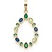 Produktbild Leonardo Jewels Clip&Mix Celeste Anhänger, Ketten-Anhänger aus Edelstahl, Tropfen-Form, Glas-Kristalle gold grün blau, 4,6 cm, Damen, 022884