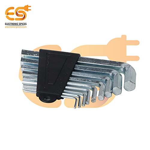 Image of Electronic Spices Universal Hexagonal or Allen L Shape Socket Wrench Key Set of 9 Pieces