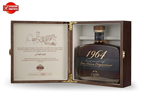 CAFFO BRANDY 1964 GRAN RISERVA STRAVECCHIO CINQUANT'ANNI 70 CL IN COFANETTO DI LEGNO