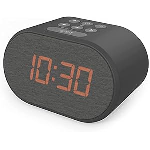 Wekkerradio met USB Oplader & FM Radio, Radiowekker Digitaal, Alarm Clock Dimbaar Display met 5 Stappen en Dual Alarm (Zwart)