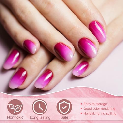 Image of 18 Colors Nail Pigment Powder Palette, Pigment Powder for Nails Set and Nail Art Sponges with Grabbing Pen, Ombre Aura Pigmentos para Unas, Nail Supplies, E+F