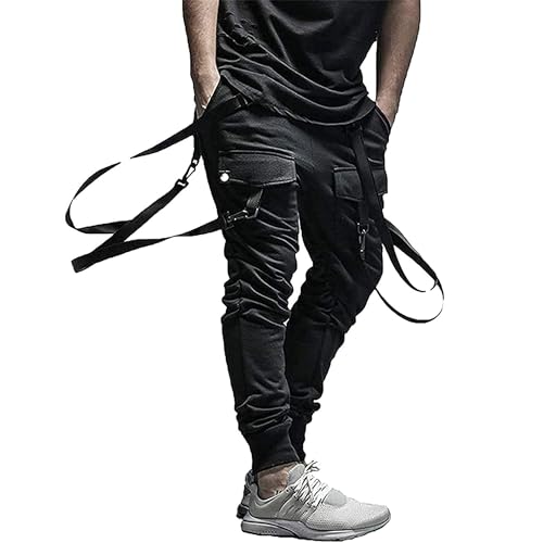 Amazon.com: XYXIONGMAO Men's Futuristic Clothing Black Cargo