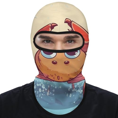 Balaclava para Hombre Máscara de Esquí Máscara de Cara de Cangrejo de Dibujos Animados de Verano Cubierta Facial para Ciclismo miniatura 7