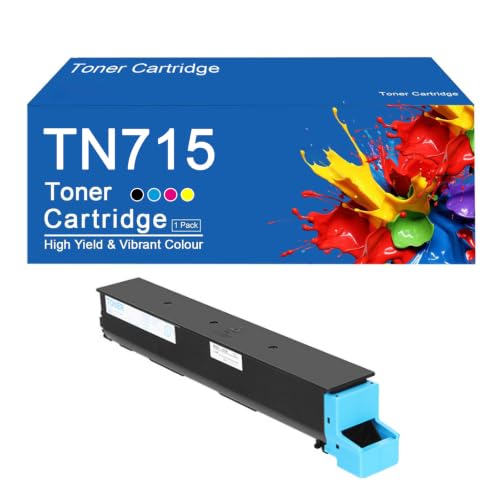 Toner TN715 Cyan haute capacité installation facile pour imprimantes bizhub C750i et C751i