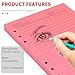 Line Refill Paper, Planner Inserts for A5 Binder Budget Planner Journals Notebook,5-color 100 GSM Thick Loose Leaf Paper,80Sheets/160 Pages(A5 Pink line refill 6 holes)