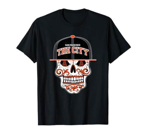 San Francisco The City Sugar Skull Bay Bridge Golden Gate T-Shirt