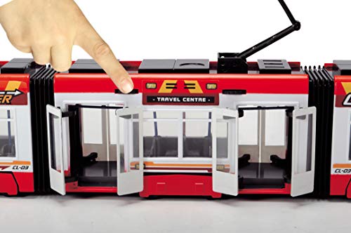 Dickie Toys - City Liner, Tram, 2 verschillende uitvoeringen, rood of blauw, willekeurige keuze, 46 cm, meerkleurig - Image 4