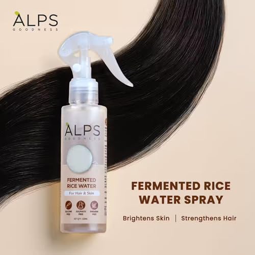 Image of ALPS GOODNESS Fermented Rice Water | Spray for Hair and Skin, Glass Skin and Shiny Hair | For Brigthter Skin | Replenishes Keratin (100ml)