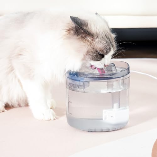 Bebedero para sala de estar y jardín con fuente de agua para gatos eléctrica de 1.5l y silenciosa 3