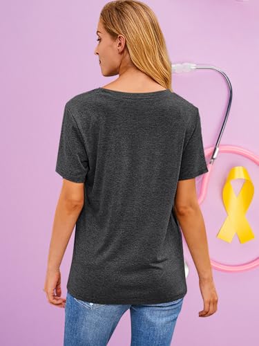 Childhood Cancer Awareness Shirts Women Gold Ribbons Tshirts Childhood Cancer Crewneck Short Sleeve Top4