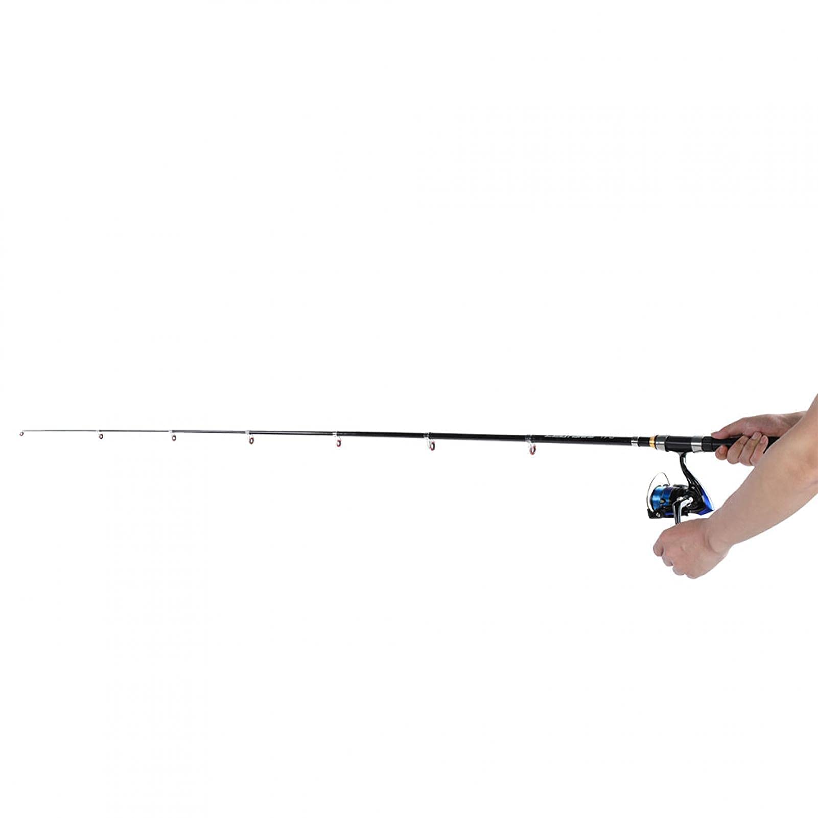 Alomejor Caña de Pescar Portátil Pequeño Polo Corto Mar Mini Herramientas de Pesca en el Mar Caña de Pescar Telescópica para Viajes Agua de Mar de Agua Dulce Bajo Trucha Pesca