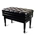 XIAOPENG Piano Doppio Deluxe per Pianoforte Comodo Sgabello per Pianoforte Regolabile in Pelle di Dimensioni Duetto con Comodo Cuscino
