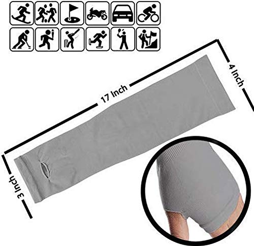 Image of MIZUNA Sun Protection Arm Sleeves Hand gloves For Men & Women,Thumb Holes UPF 50 Arm Cover for Biking,Cricket,Cycling, Golf, Outdoor Sports