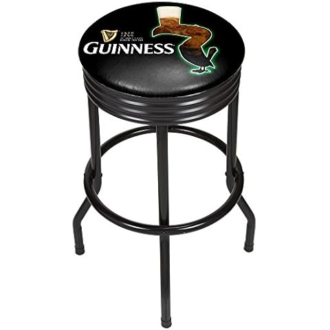 Trademark Gameroom Guinness Black Feathering Ribbed Bar Stool Cover
