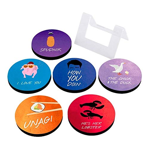 Kit com 2 jogos de Porta Copos Em Mdf Friends