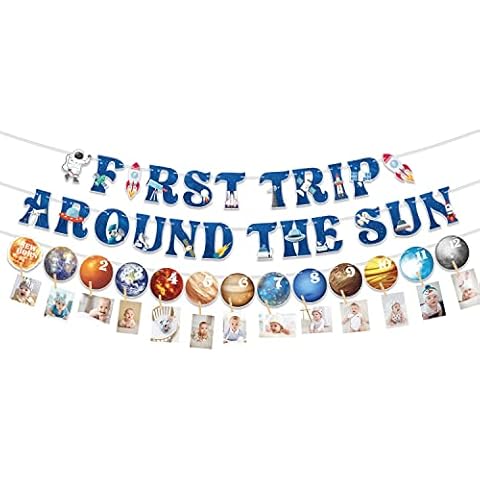 Space Themed 1st Birthday Decorations by QUERICKY Cover