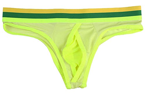 Meykiss Sexy Mens Breathe Underwear Bulge Pouch Triangle Underpants M Light Green