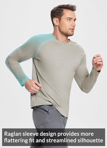baleaf Men's Sun Protection Shirts UV SPF UPF 50+ Long Sleeve Rash Guard Fishing Running Quick Dry Lightweight2