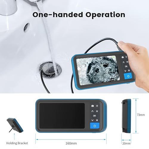 Endoscope industriel MS450 detecter fuite eau et bouchon evacuation camera inspection 1080P