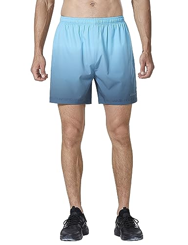 Image of EZRUN Men's 5 Inches Running Workout Shorts Quick Dry Lightweight Athletic Shorts with Liner Zipper Pockets