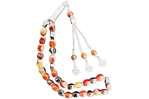 Natural Sulemani Agate Tasbheeh 33 Beads Turkish Islamic Religious Prayer Beads