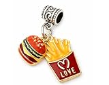 LaBenie Dangle Burger and French Fries Charms