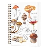 nvucamd Rustikales Pilz-Spiralnotizbuch, Cottagecore Pilz-Tagebuch,...