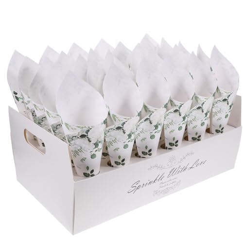 Coffret de support de cône de confettis de fête de mariage 30 grilles en carton