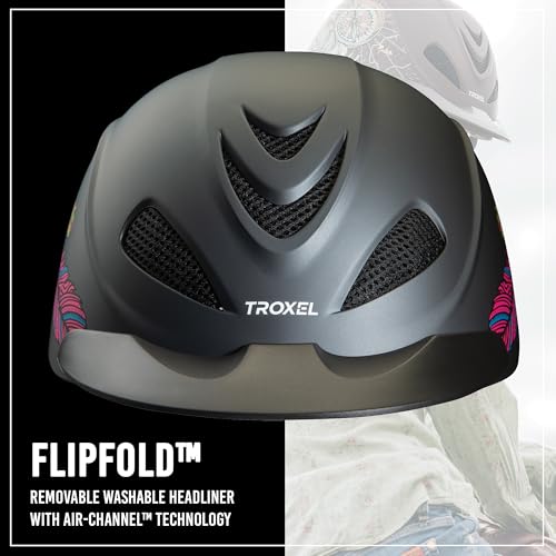 Image of Troxel Rebel Bold Horse Riding Helmet, Low-Profile, Light, Adjustable Design, Safety Horseback Riding Gear, Extra Large (7-3 /8 - 7-3 /4), Dreamcatcher