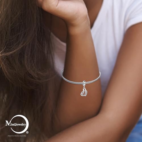 Abalorio de corazón entrelazado de cobre compatible con pulsera estilo europeo 4