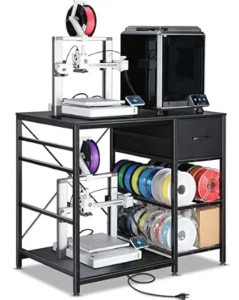 3D Printer Stand with Filament Storage and Power Strip