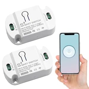 Zinueen 01301 Smart WLAN-Lichtschalter 2er Set