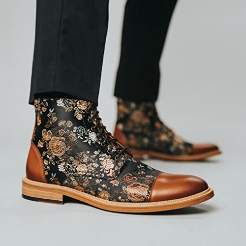 Taft Mens Jack Dress Boot With Italian Full-Grain Calf Skin And Rubber Lug Sole, Eden, 10 #TOP5