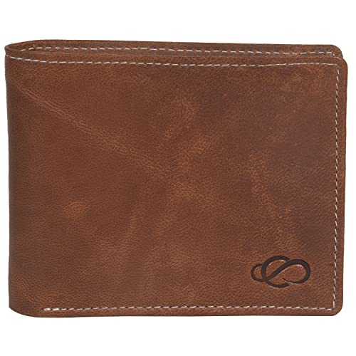 Image of Catharsis Aillard Top Grain Men's RFID Protected Genuine Tan Leather Wallet for Men | 6 Debit /Credit Card Slots I 2 Currency Compartments