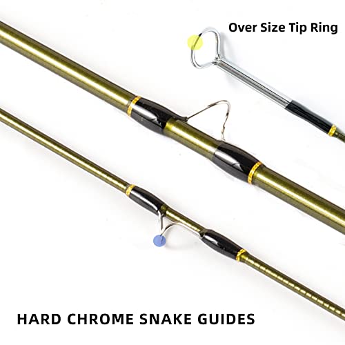 AnglerDream 8'4'' 3WT Archer Fly Fishing Rod 4 Section 38WT with Cordura Tube Graphite IM 10 / 36T Carbon Fiber Dark Green Fly Rod