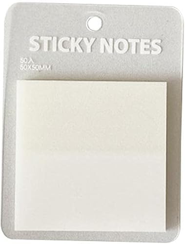 TPALPKT 50 hojaspaquete de notas adhesivas transparentes, blocs de notas autoadhesivos transparentes, blocs de notas adhesivos, papel de diario de