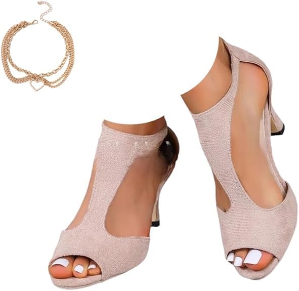 Dane - Orthopedic Comfort Shoes Heels, Northend Sandals for Women, Orthopedic Leather High Heels Nevriz, Open Toe Pump Heel Sandals Dressy Casual Orthotic, Pumps Fish Mouth Shoes