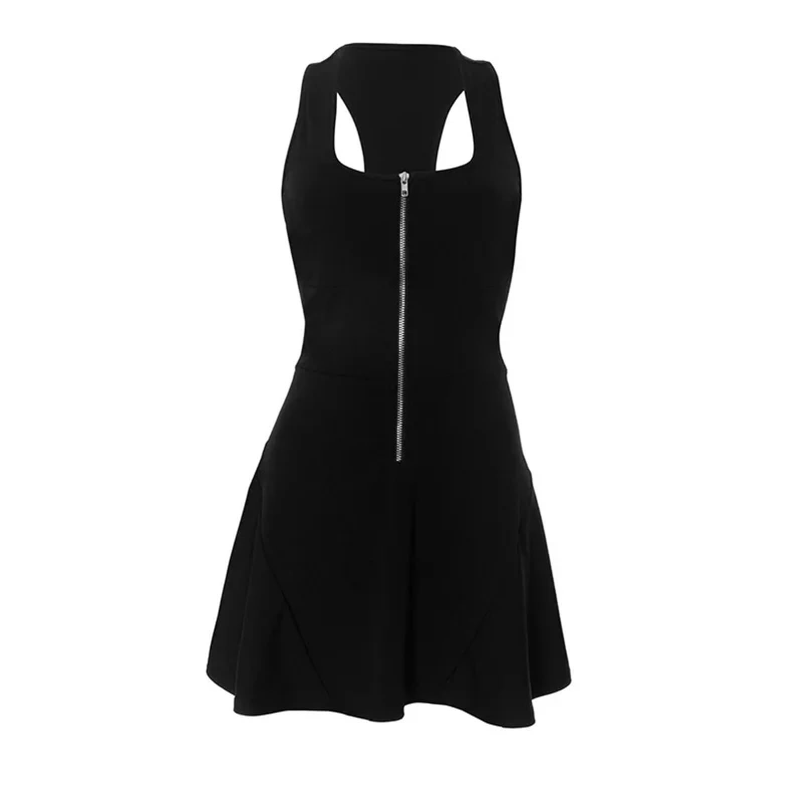 Completo Tennis Donna Abiti Sportivi da Fitness con Cerniera, Un Pezzo con Protezione for Il Petto, Abiti da Tennis da Allenamento