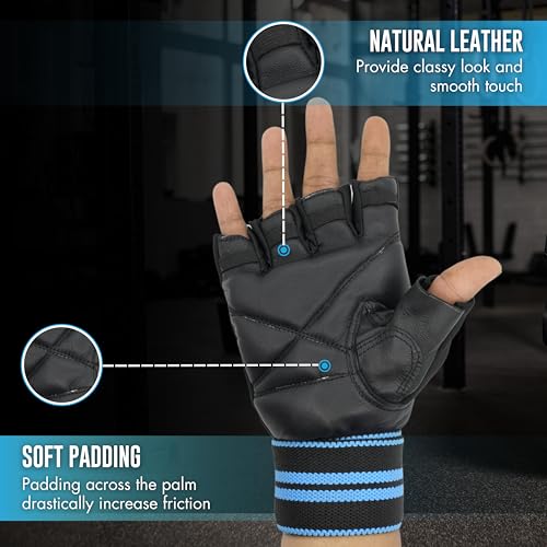 Image of Victory Power Gym Gloves for Men Workout Wrist Support Gym Gloves Weightlifting Gym Gloves for Women Breathable Gym Accessories for Men Workout Hand Gloves for Gym Women Gloves (M (7.5 inch - 8 inch))