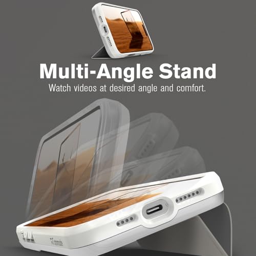 VENA vCommute for iPhone 17 Pro Max Wallet Case, [Military Grade Drop Protection] Flip Leather Cover Slot Card Holder with Kickstand - Nude Beige by VENA - Used condition - Image 4