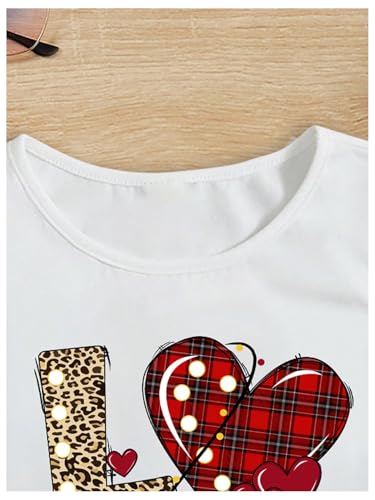 Floerns Girl's Letter Print Sleeveless Tank Top Kids Crewneck Cheetah Vest Shirts3