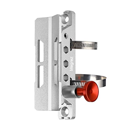 MEGREZ Adjustable Fire Extinguisher Mount Holder, Aluminum Quick Release Fire Extinguisher Holder with 8 Clamps, Compatible with Jeep Wrangler UTV Polaris RZR, Silver - Thumbnail 4