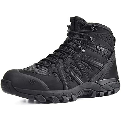 XPETI Men's X-Force Mid Tactical Boots Lightweight Combat Boots Black Size 7 UK Cover