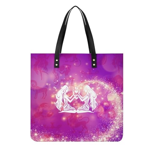Sac shopping constellation pour femme en toile 39x39 cm