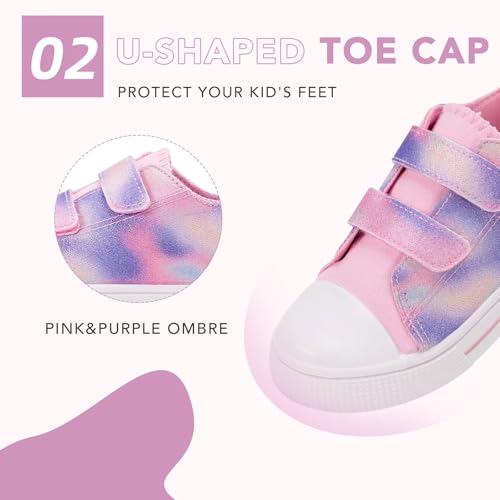 Boys Girls Sneakers Toddler Canvas Shoes Kids Walking Shoes with Hook and Loops3