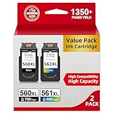 cartouche encre compatible hp deskjet 2620 Contenu du Colis: 1x PG-560XL Noir & 1x CL-561XL TriCouleur & 1x Manuel d'utilisation & 1x Gomme, Inkyeah reconditionné pour Cartouche Canon 560 Noire et 561 Trois Couleurs Pack de 2 pour imprimantes Canon. (Remarque: l'emballage peut varier, expédié au hasard, même qualité.)