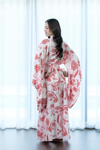 Image of Na'Rak Women's Kimono Robe, Full-Wrap Yukata Style Long Soft Loungewear Luxury Dressing Gown